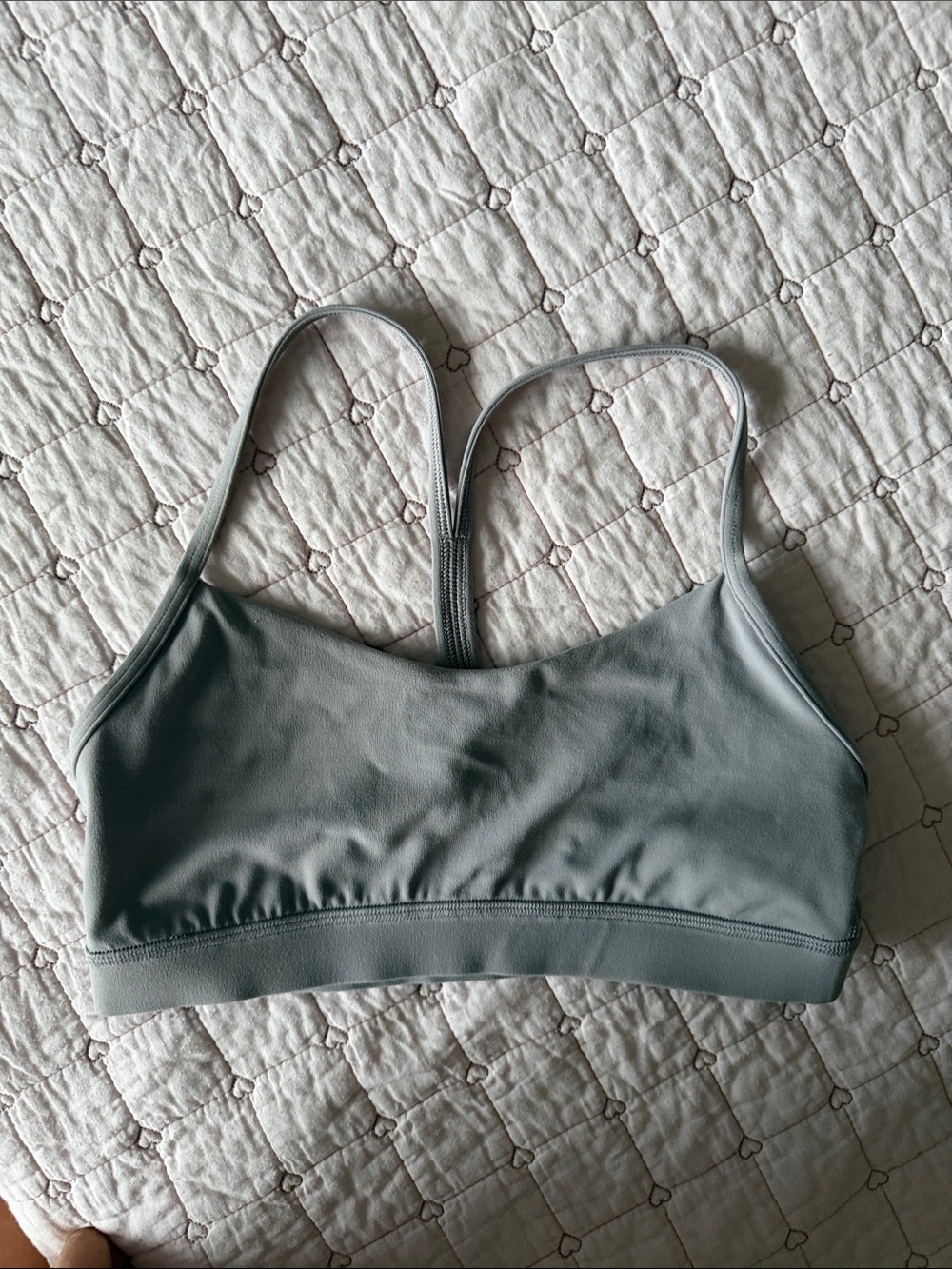 lululemon athletica Light Gray Strappy Sports Bralette